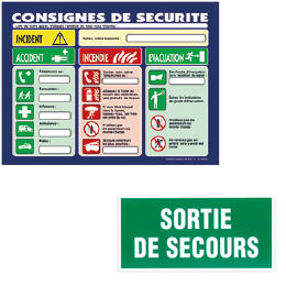 Registres obligatoires, Signalétique de sécurité